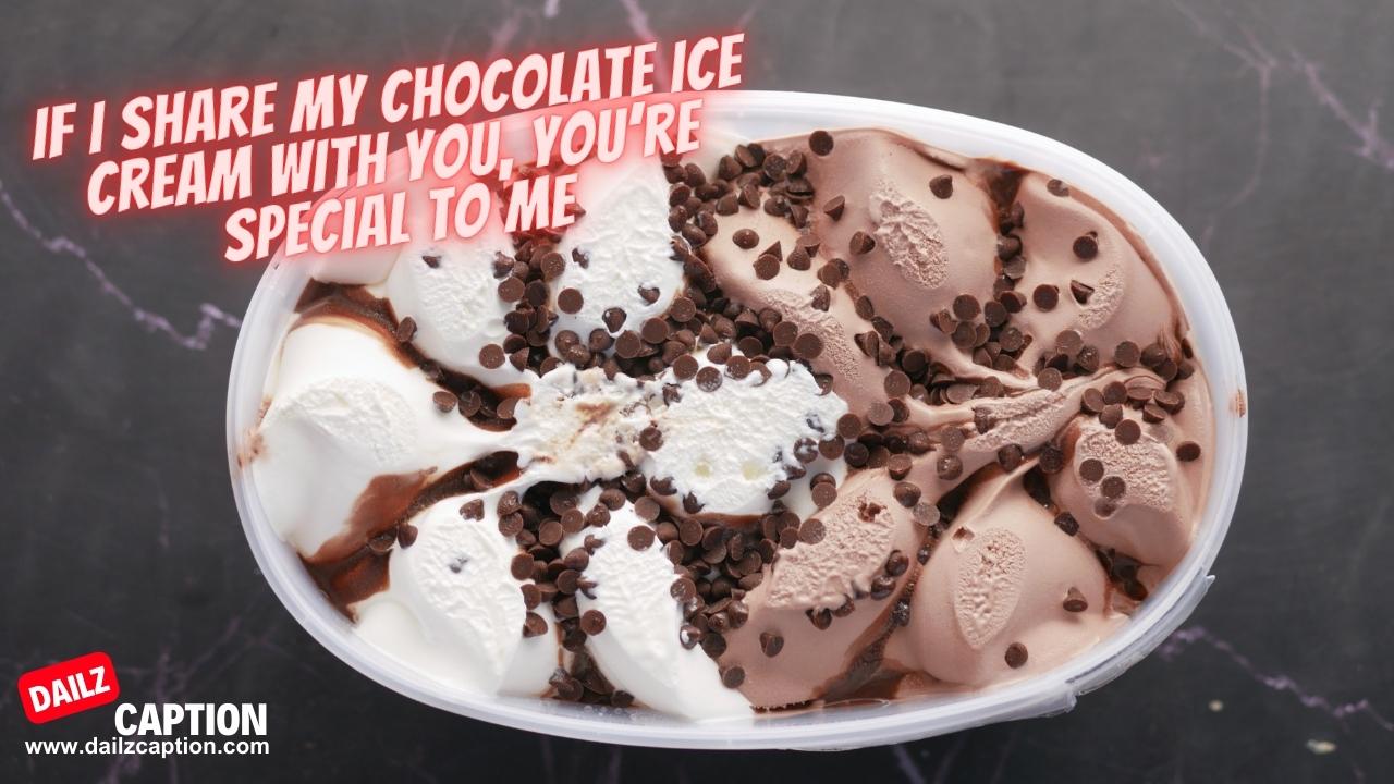Chocolate Ice Cream Captions
