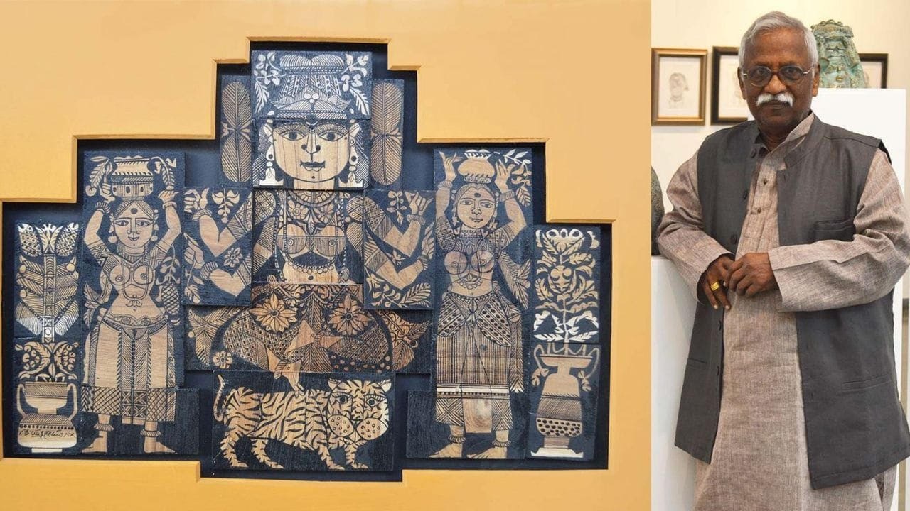 Exploring Rural Life and Humanity in Laxma Goud’s Paintings